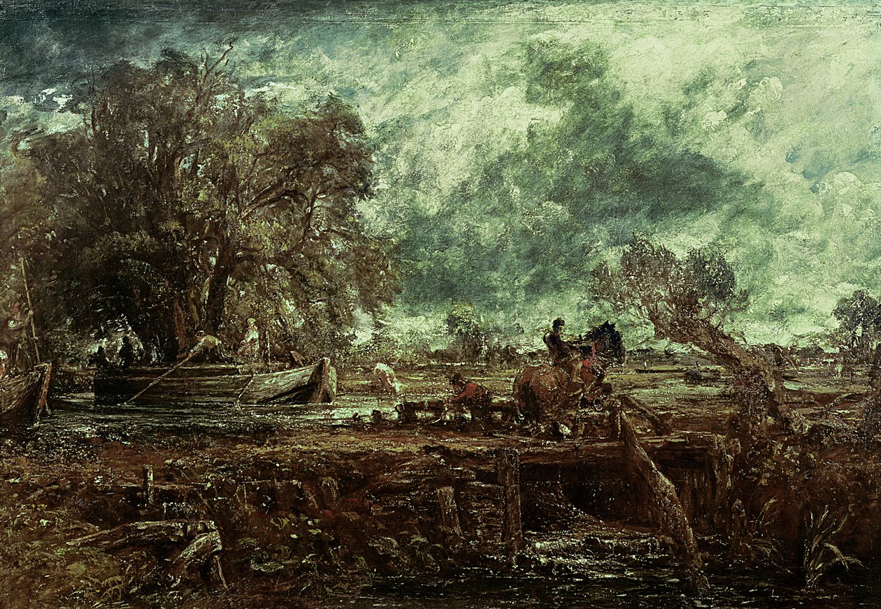 Étude pour Le Cheval sautant, c.1825 - John Constable