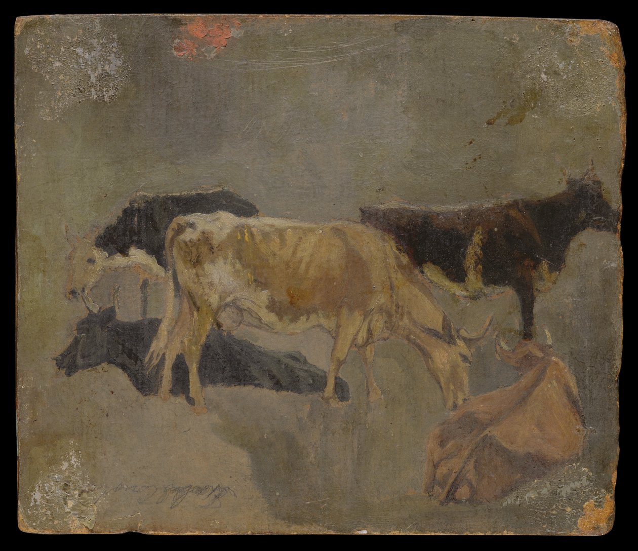 Étude de cinq bovins cornus (verso) - John Constable