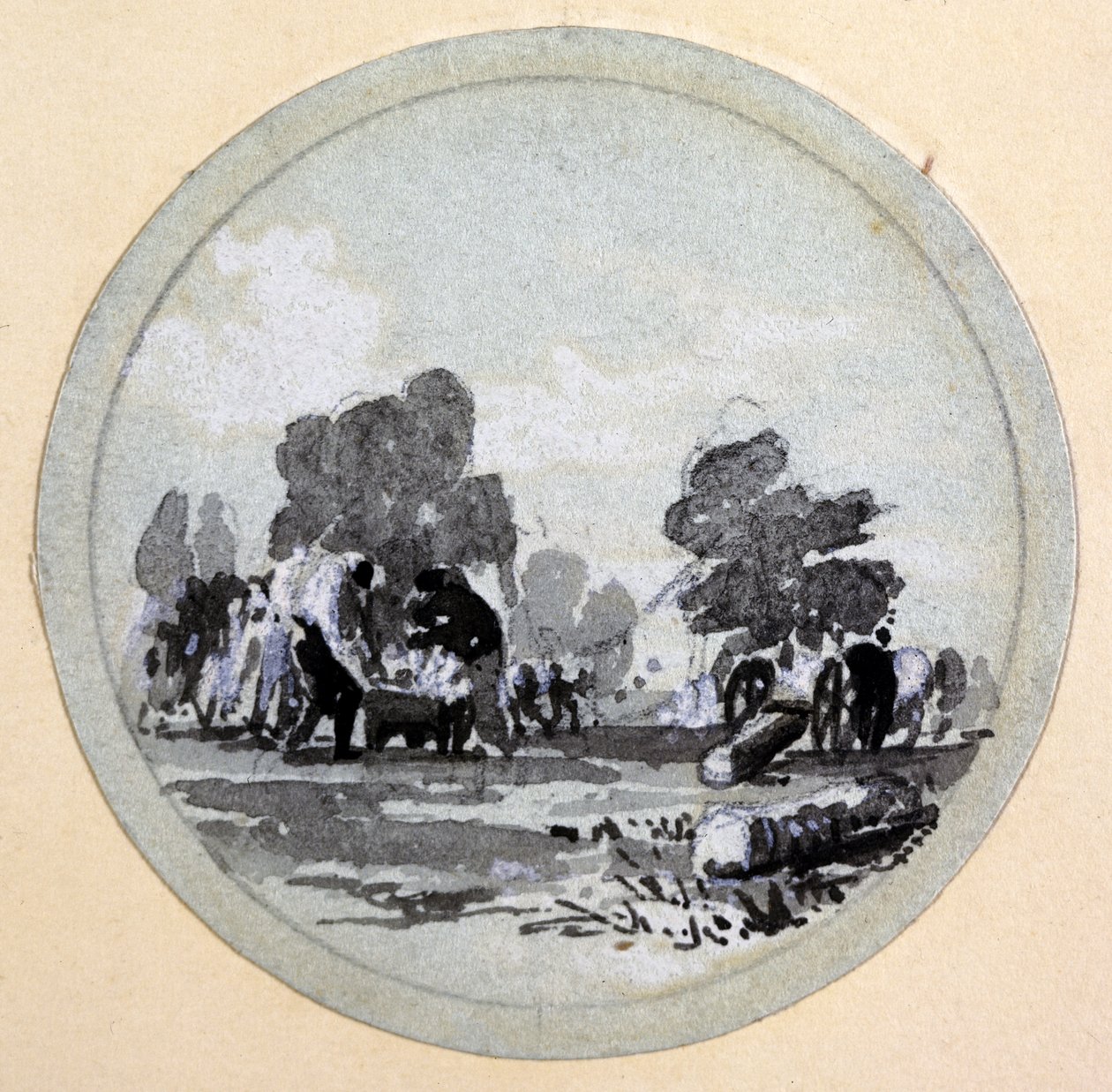 Nettoyage, chemin de fer de Londres et Birmingham, vers 1838 - John Cooke Bourne