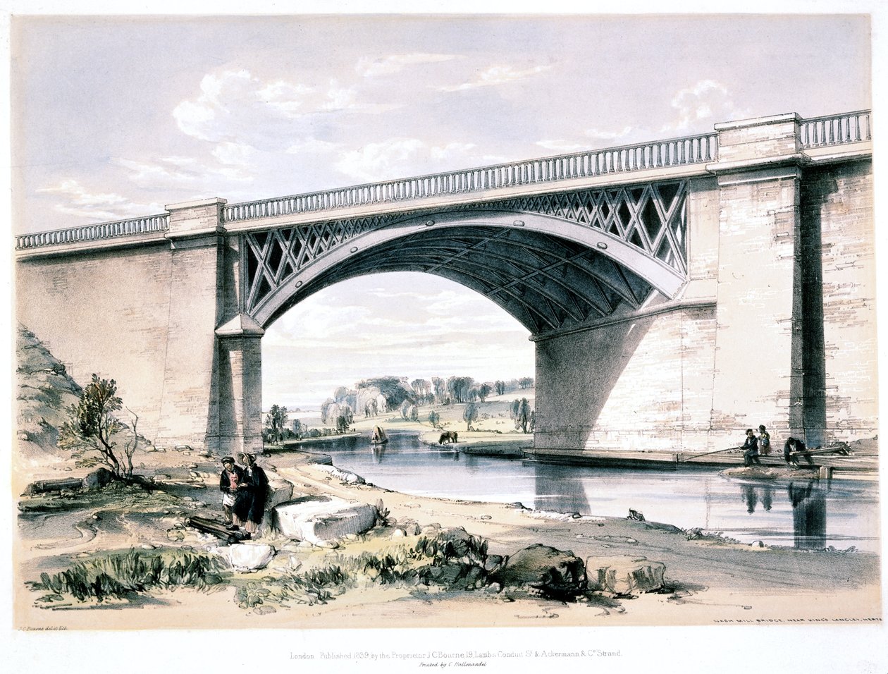 Pont de Nash Mill, près de Kings Langley, Hertfordshire, 1839 - John Cooke Bourne