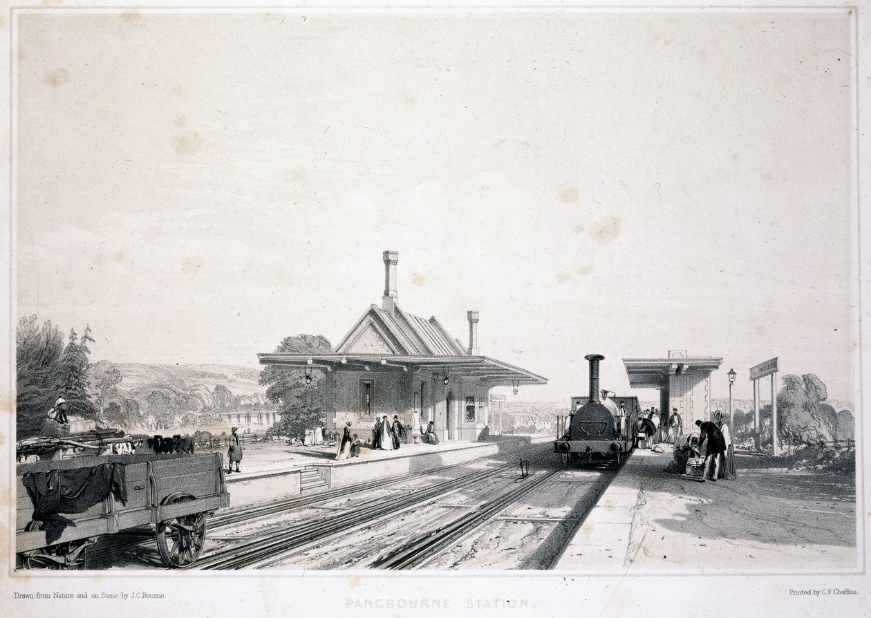 Gare de Pangbourne, 1846 - John Cooke Bourne