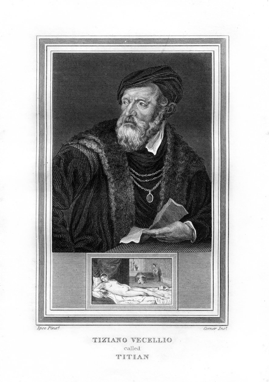 Tiziano Vecelli Titien, peintre de la Haute Renaissance italienne, 1825 - John Corner