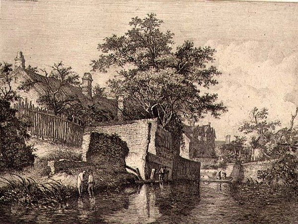 Façade des nouveaux moulins, pub. par J. & W. Freeman en 1821 - John Crome