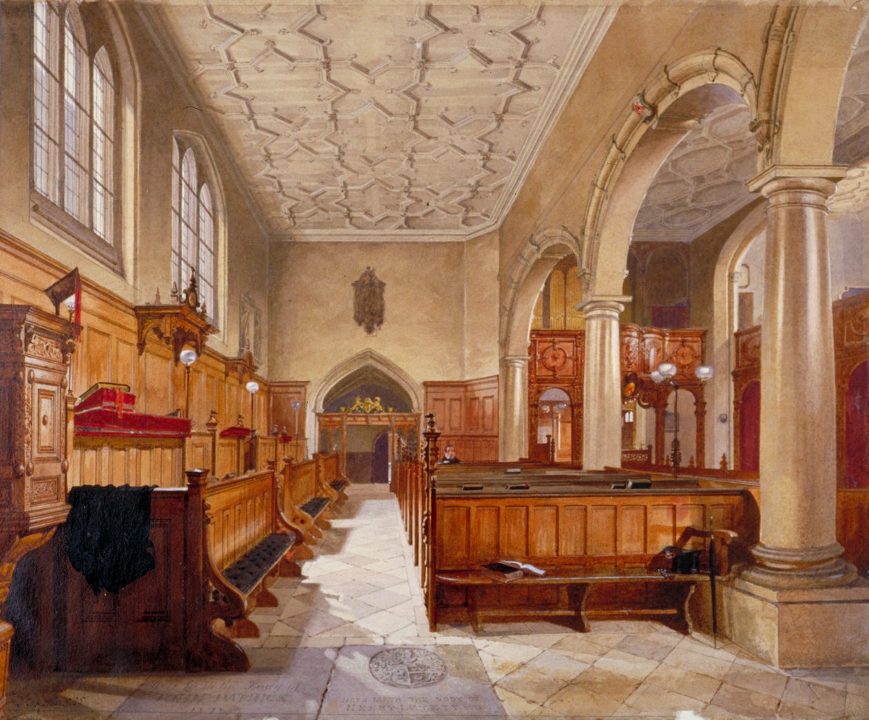 Intérieur de la chapelle de Charterhouse, Londres, 1885 - John Crowther