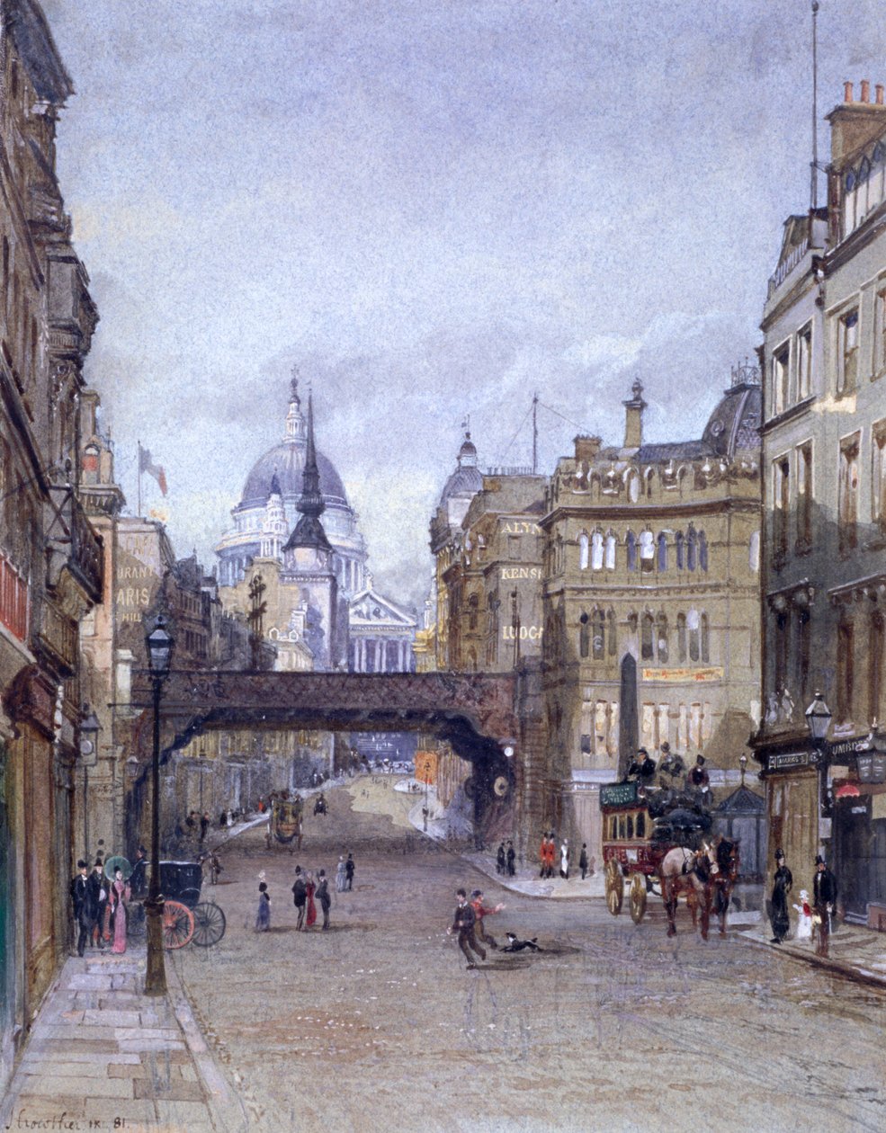 Ludgate Circus, Londres, 1881 - John Crowther