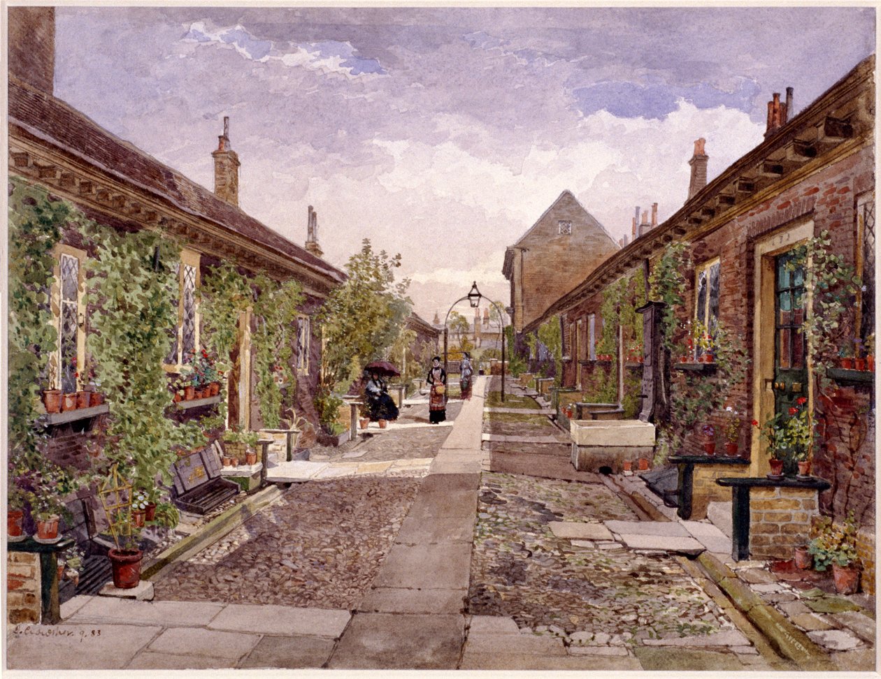 Maisons de retraite des pelletiers, Mile End Road, Stepney, Londres - John Crowther