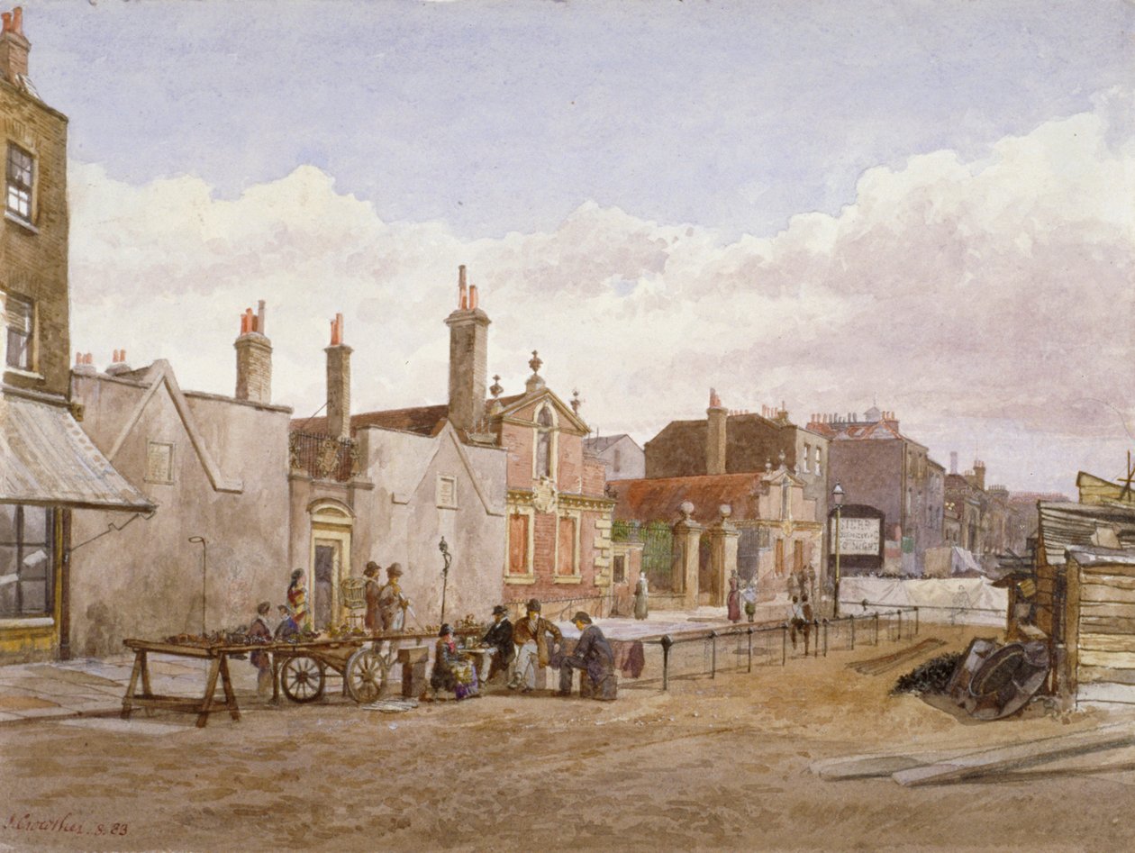 Maisons de retraite des Skinners et des Trinity, Mile End Road, Stepney, Londres, 1883 - John Crowther