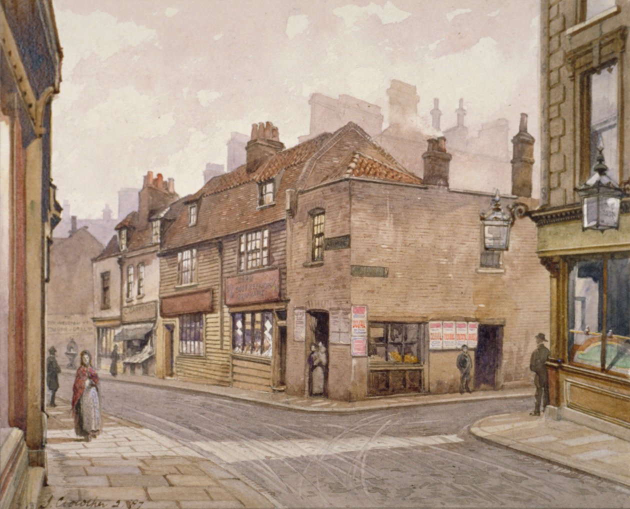 Le pub The Angel, Bermondsey, Londres, 1887 - John Crowther