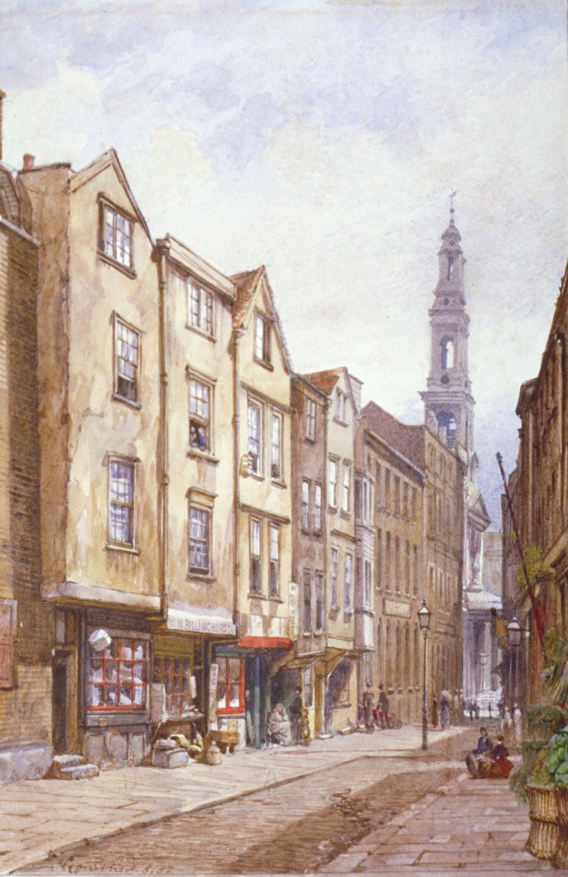 Vue de Drury Court, en direction de St Mary le Strand, Westminster, Londres, 1882 - John Crowther