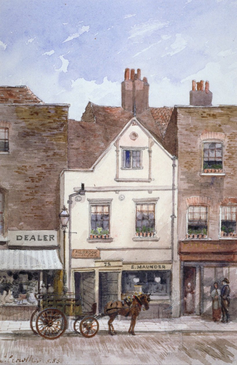 Vue du n° 72 Cheyne Walk, Chelsea, Londres, 1883 - John Crowther