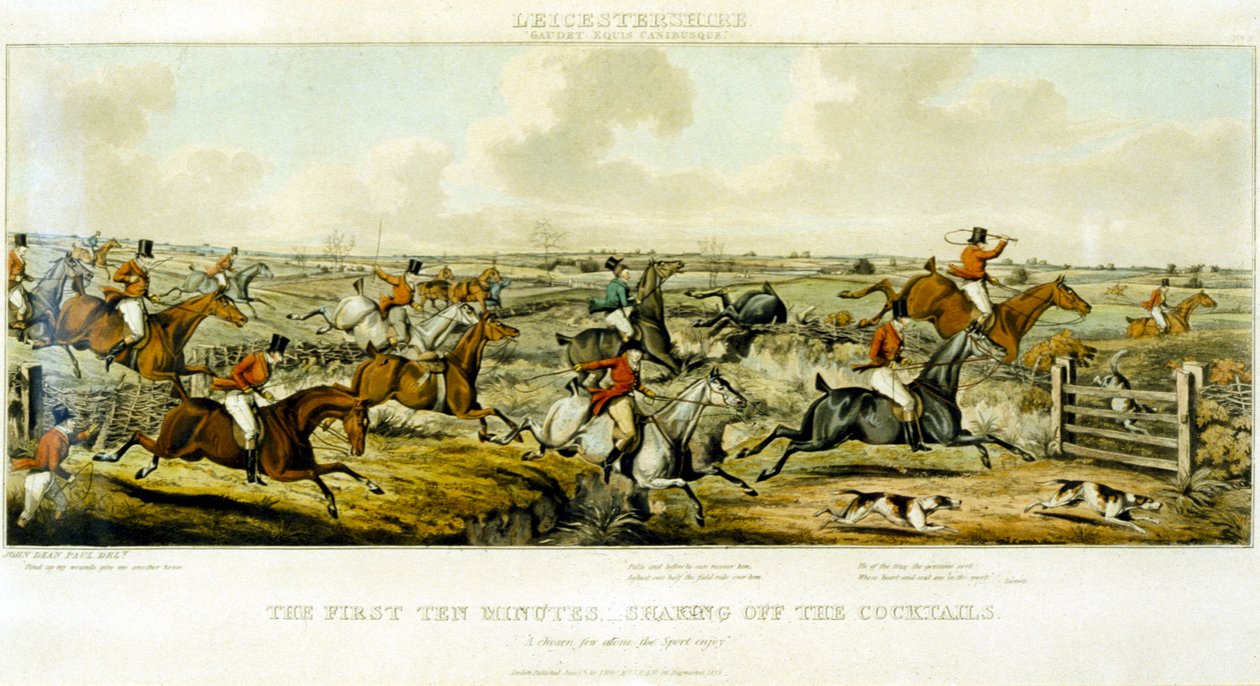 Les dix premières minutes, Les Leicestershires (gravé par Henry Alken) - John Dean (after) Paul