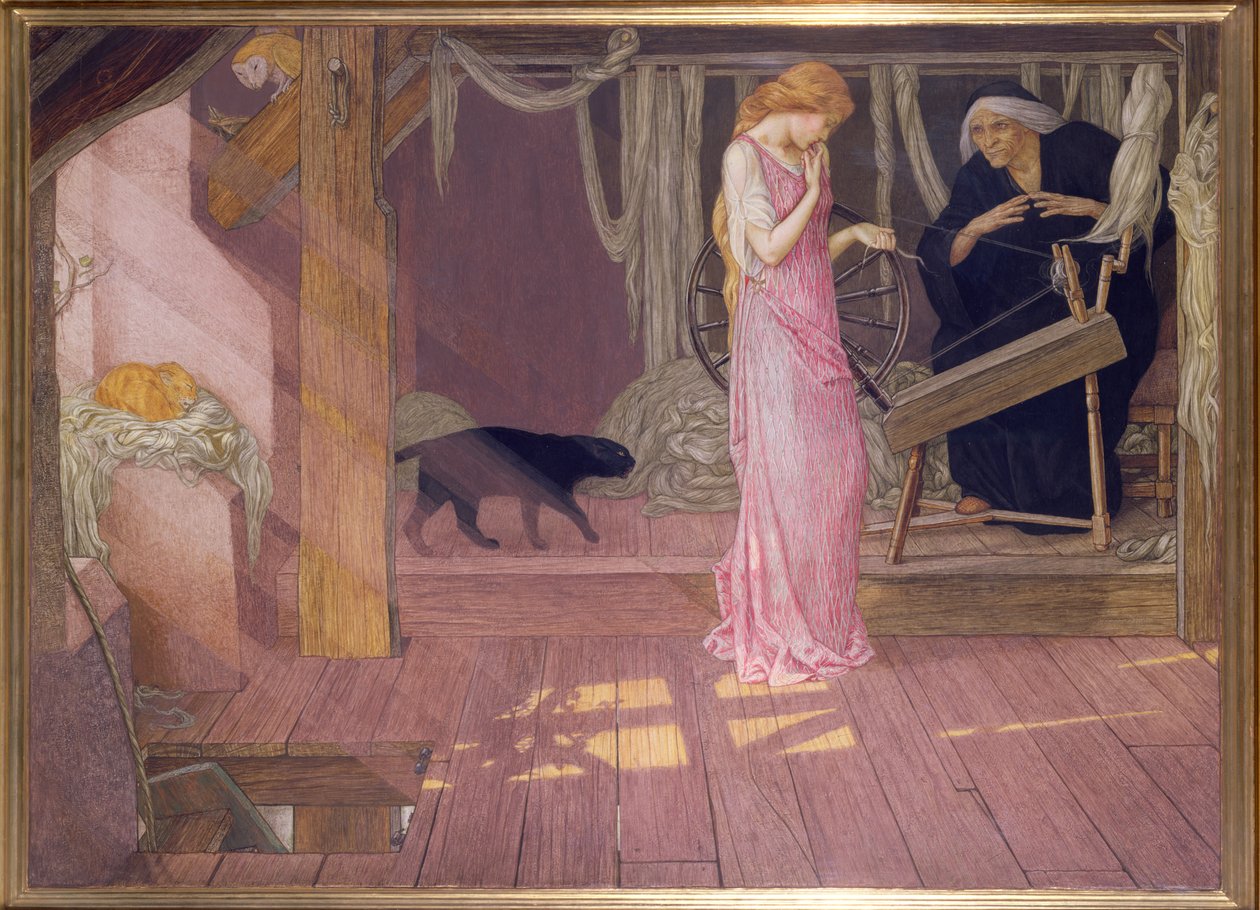 La Belle au bois dormant : La princesse se pique le doigt - John Dickson Batten