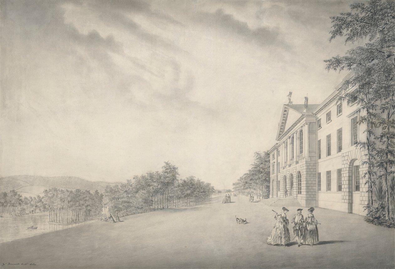 Vue Est de West Wycombe House, Buckinghamshire - John Donowell