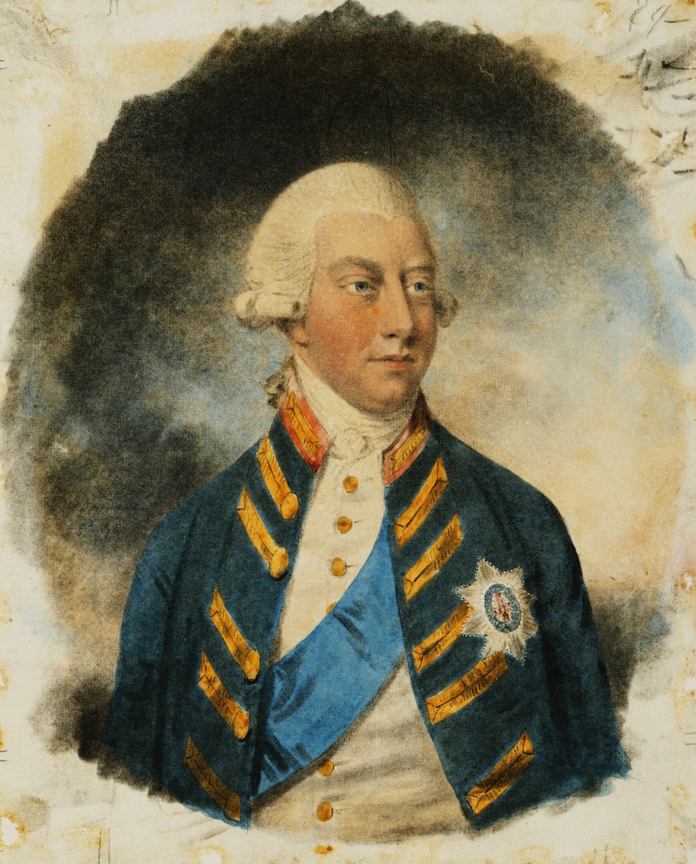 Portrait du roi George III, petit demi-longueur, portant l