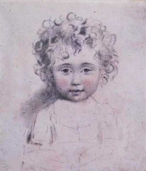 No.1869d La plus jeune fille de Lady Strathmore, c.1786 - John Downman