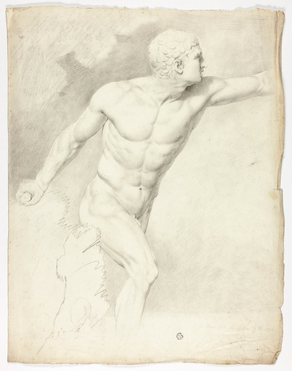 Le Gladiateur Borghèse de la statue à Rome - John Downman