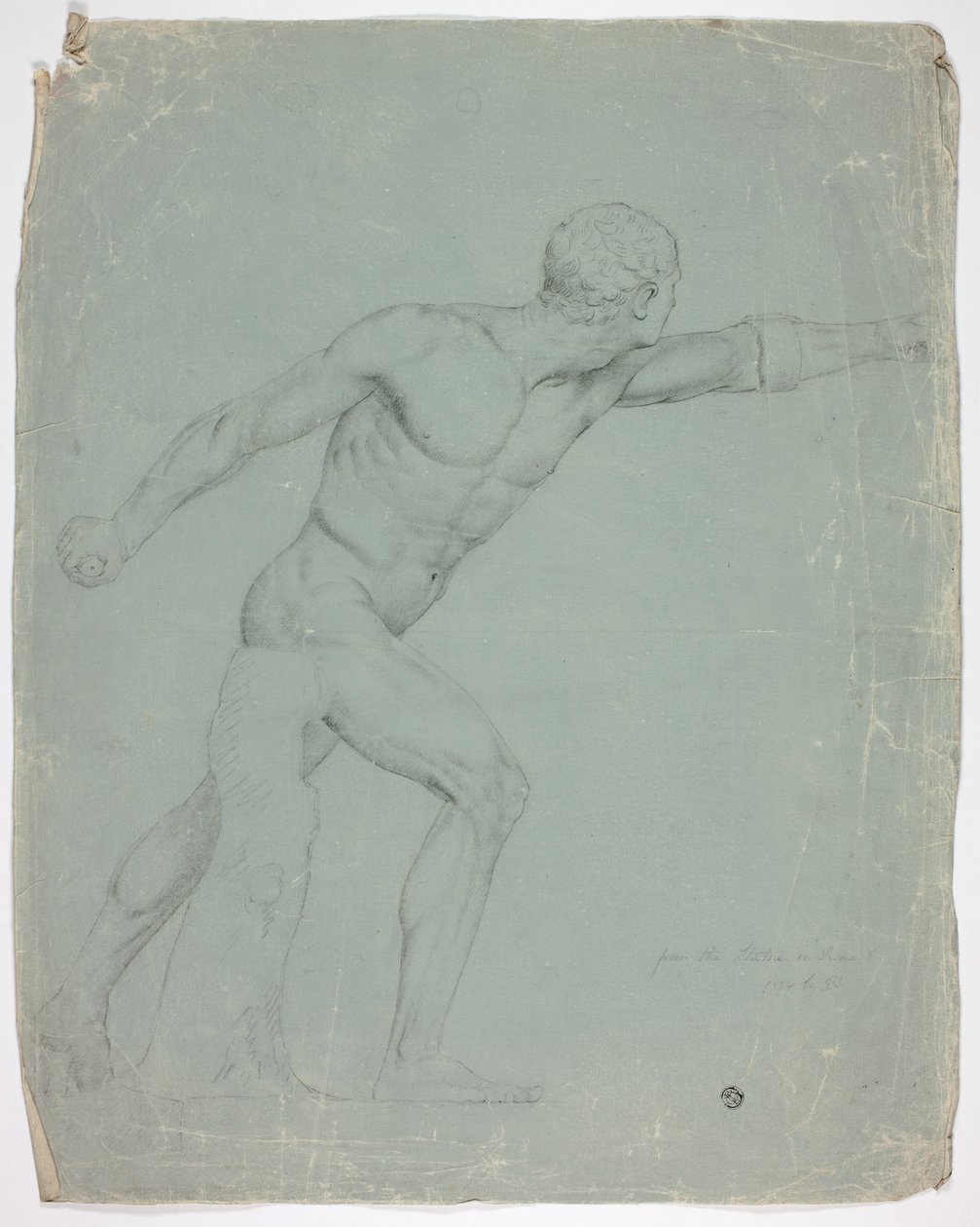 Le Gladiateur Borghèse de la statue à Rome - John Downman