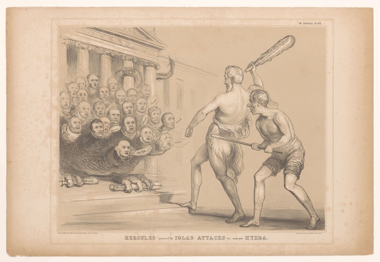 Caricature de Wellington en Hercule - John Doyle