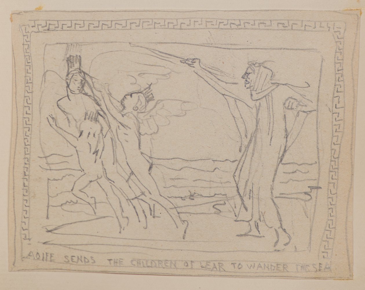 Aoife envoie les enfants de Lir errer sur la mer - John Duncan