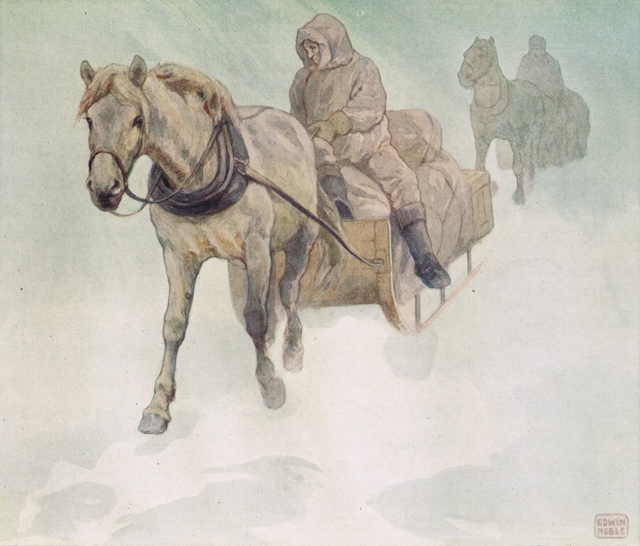Traîneau à cheval, illustration de 