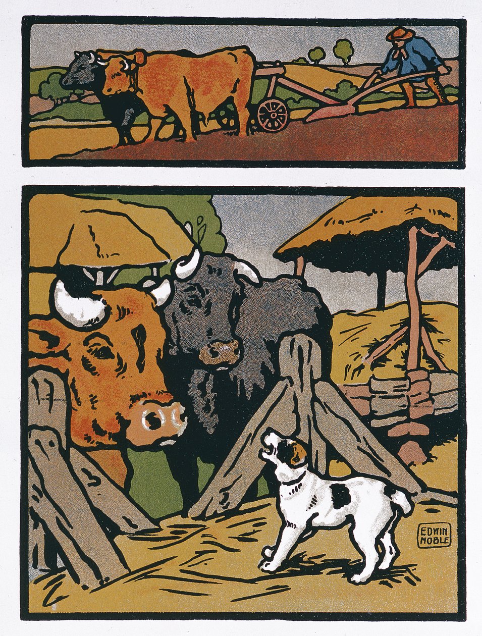 Illustration pour Le Chien et la Vache, des 