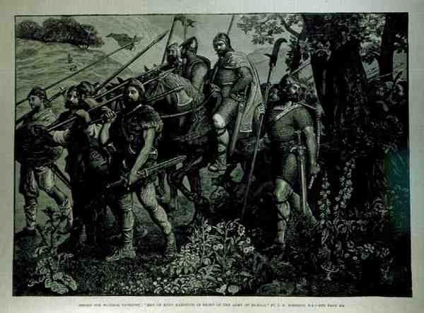 Conception pour la tapisserie de Windsor : Les hommes du Kent marchant devant l