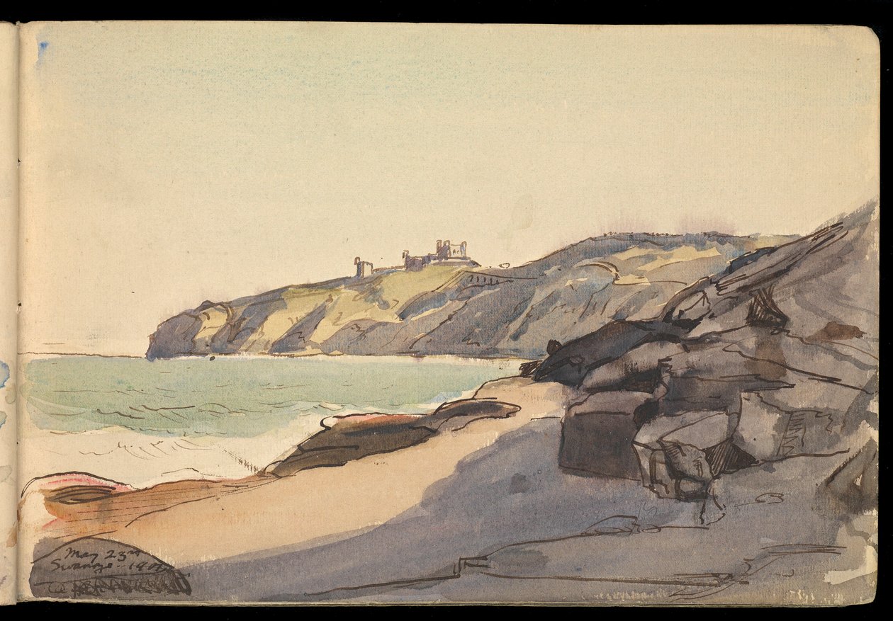 Paysage marin, carnet de croquis - John Everett