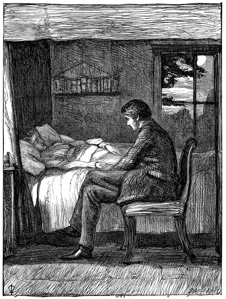 Illustration pour le poème Derniers Mots par Owen Meredith - John Everett Millais