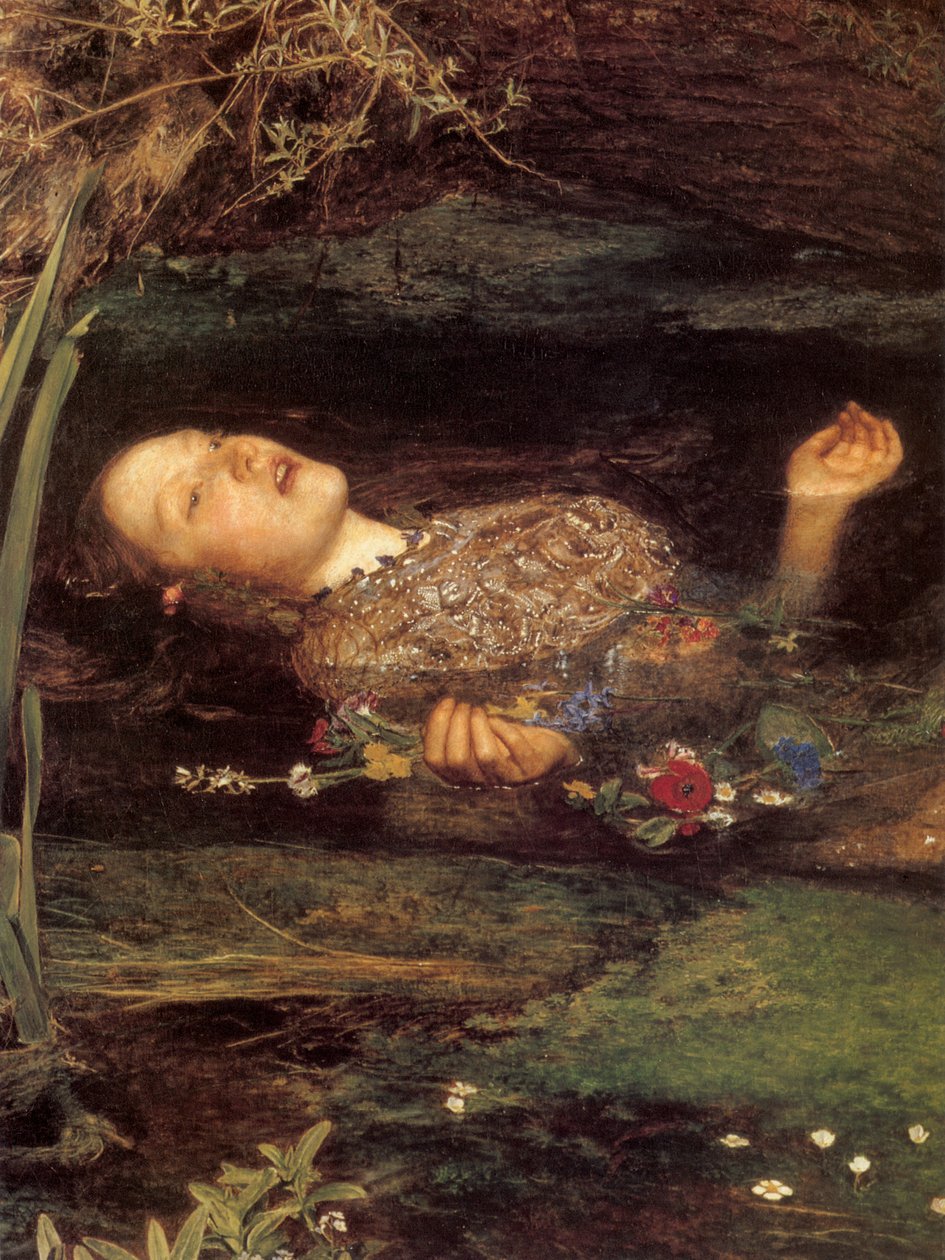 Ophélie, détail - John Everett Millais
