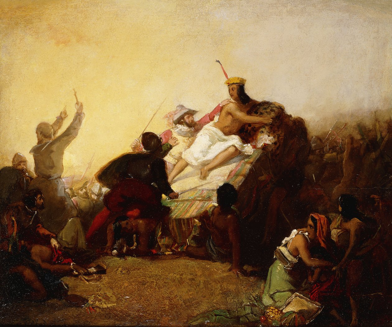 Pizarro saisissant l