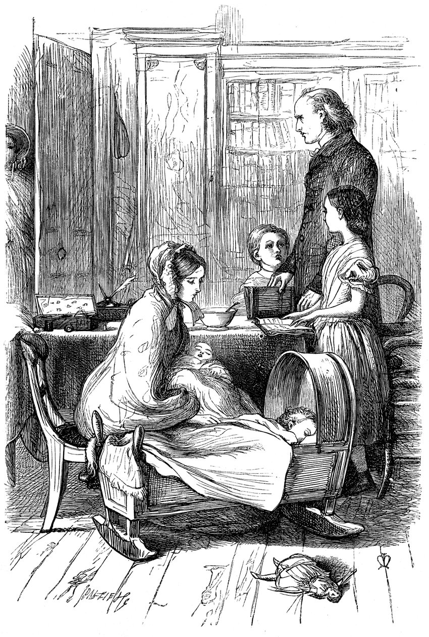 Scène de Framley Parsonage par Anthony Trollope, 1860 - John Everett Millais