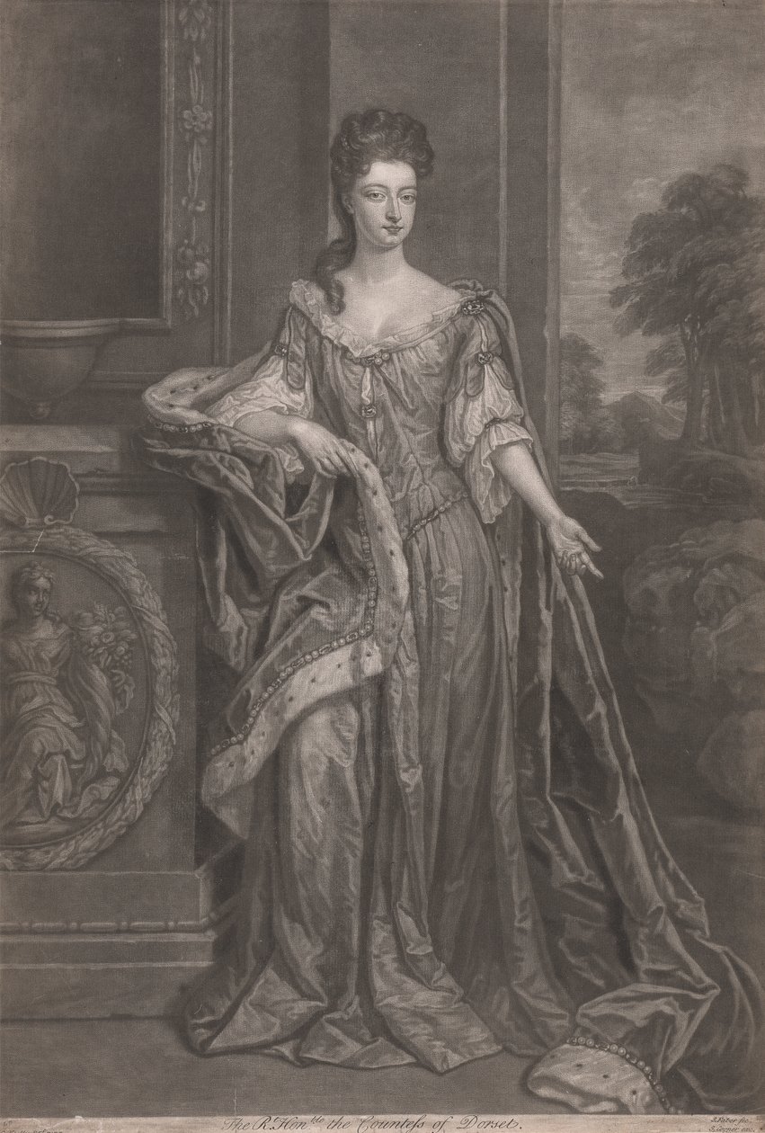 Beautés de Hampton Court : La Très Honorable Mary, Comtesse de Dorset - John Faber the younger