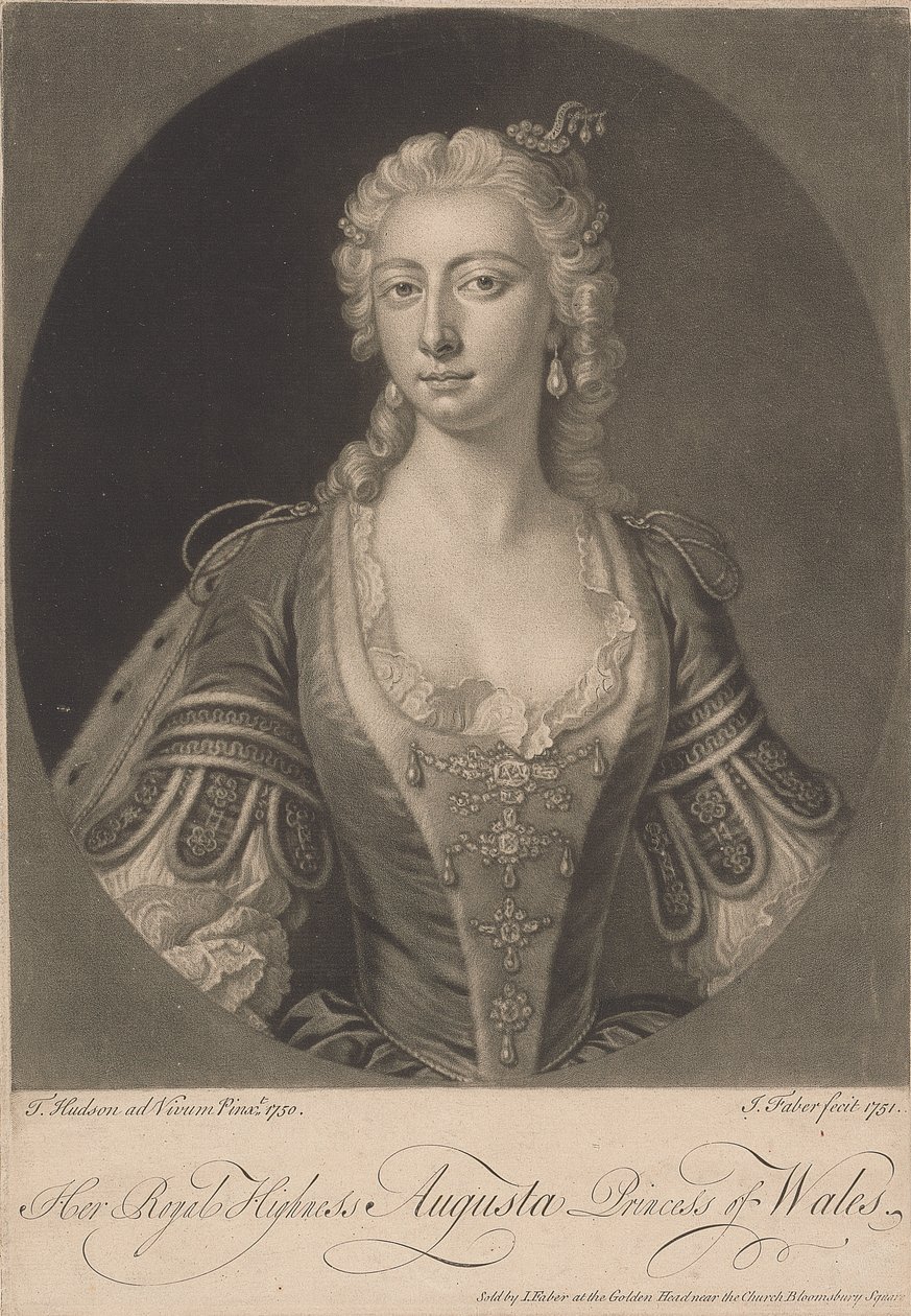 Son Altesse Royale Augusta Princesse de Galles, 1751 - John Faber the younger
