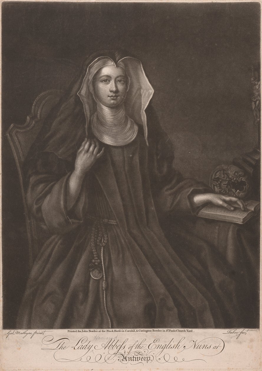 La Dame Howard Abbesse des Nonnes Anglaises à Anvers - John Faber the younger