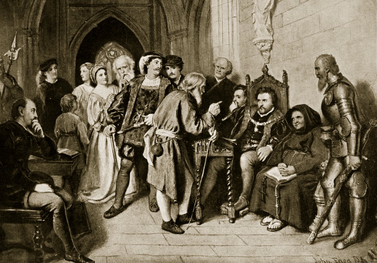 Jacques IV en conseil avant la bataille de Flodden, 1513, illustration de 