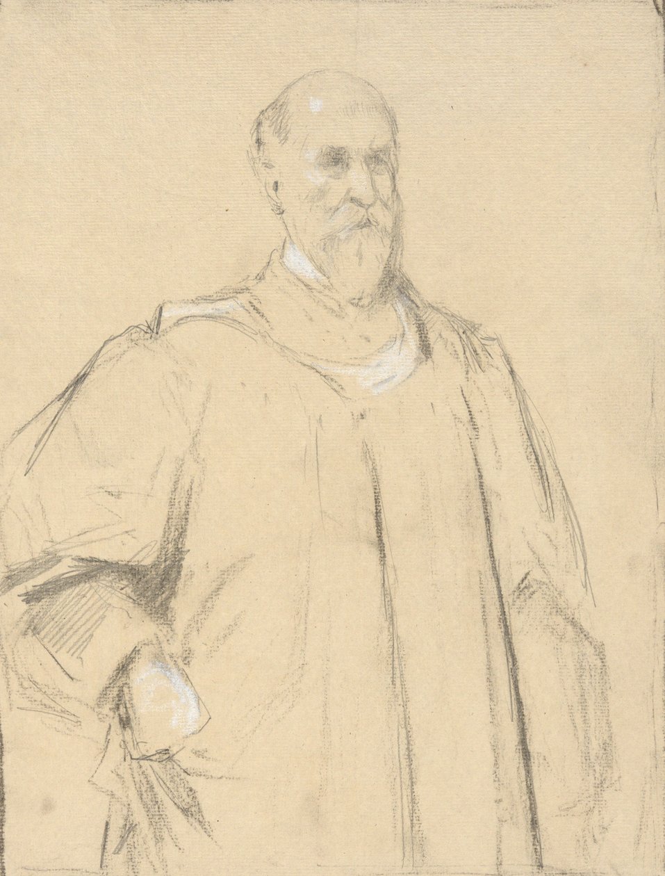 Juge Wayland, étude pour une peinture à Yale - John Ferguson Weir