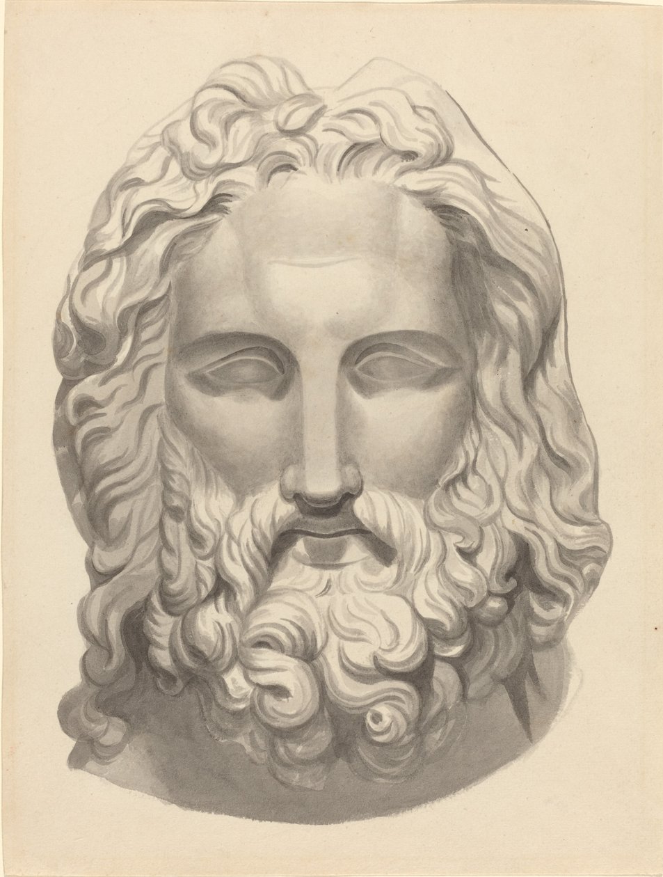 Tête Antique Barbu - John Flaxman