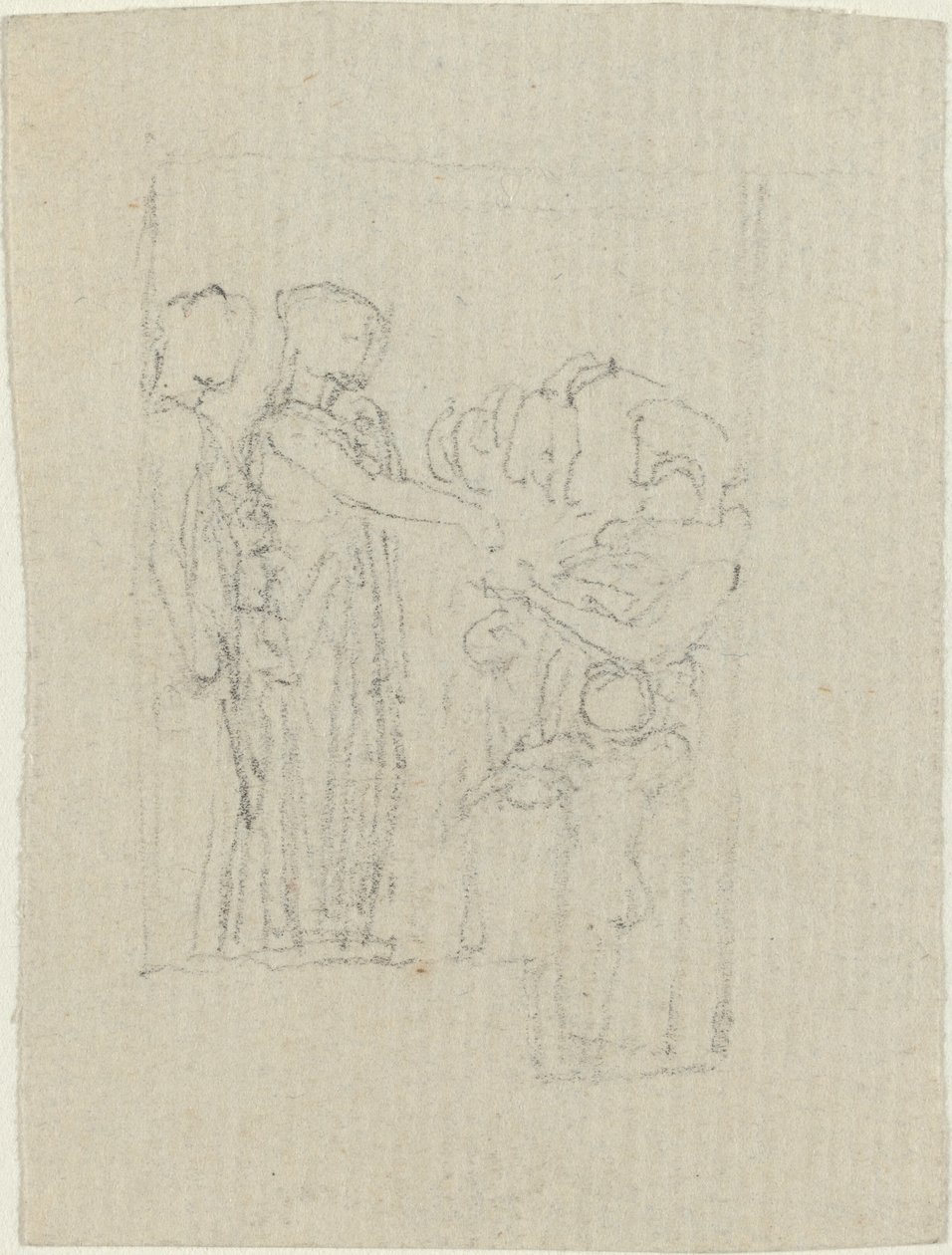 Mendiants à une porte (Étude pour le monument Yarborough) - John Flaxman