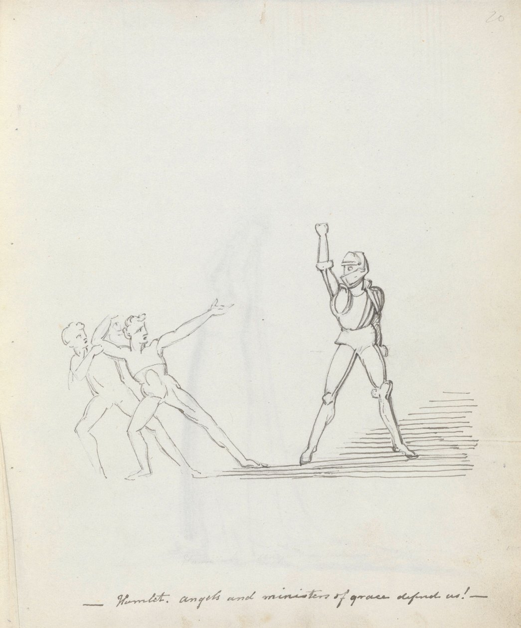 Hamlet. anges et ministres de grâce, défendez-nous!, 1783 - John Flaxman