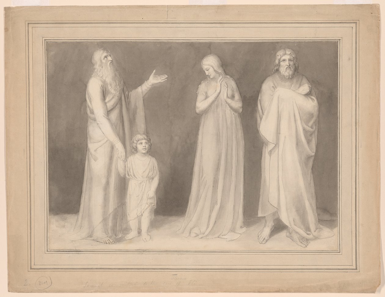 Hannah présente Samuel à Eli - John Flaxman