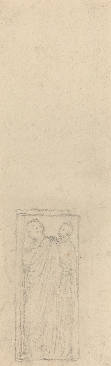 Relief avec deux figures en manteau - John Flaxman