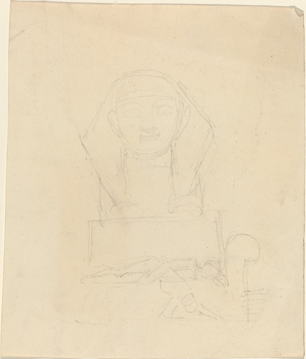 Sphinx avec Figures Allongées au Premier Plan - John Flaxman
