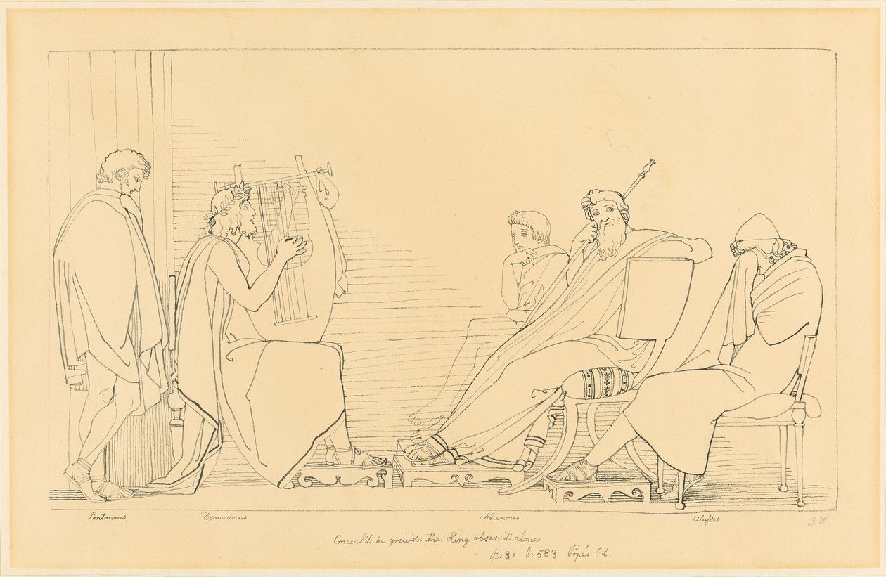 Le chant de Demodocus - John Flaxman