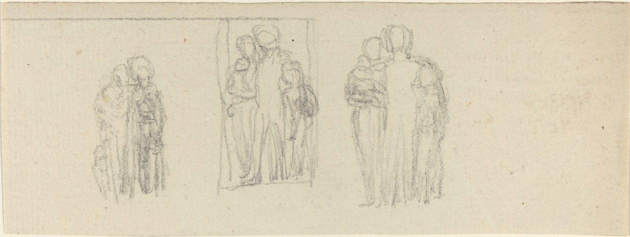 Trois groupes de figures (Parents et enfants ?) - John Flaxman