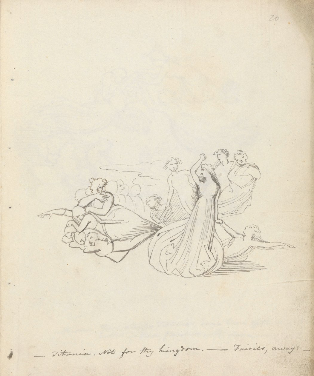 Titania. Pas pour ton royaume. - Fées, en avant, 1783 - John Flaxman