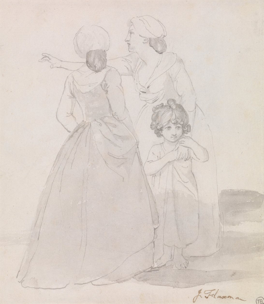 Deux femmes et un enfant - John Flaxman