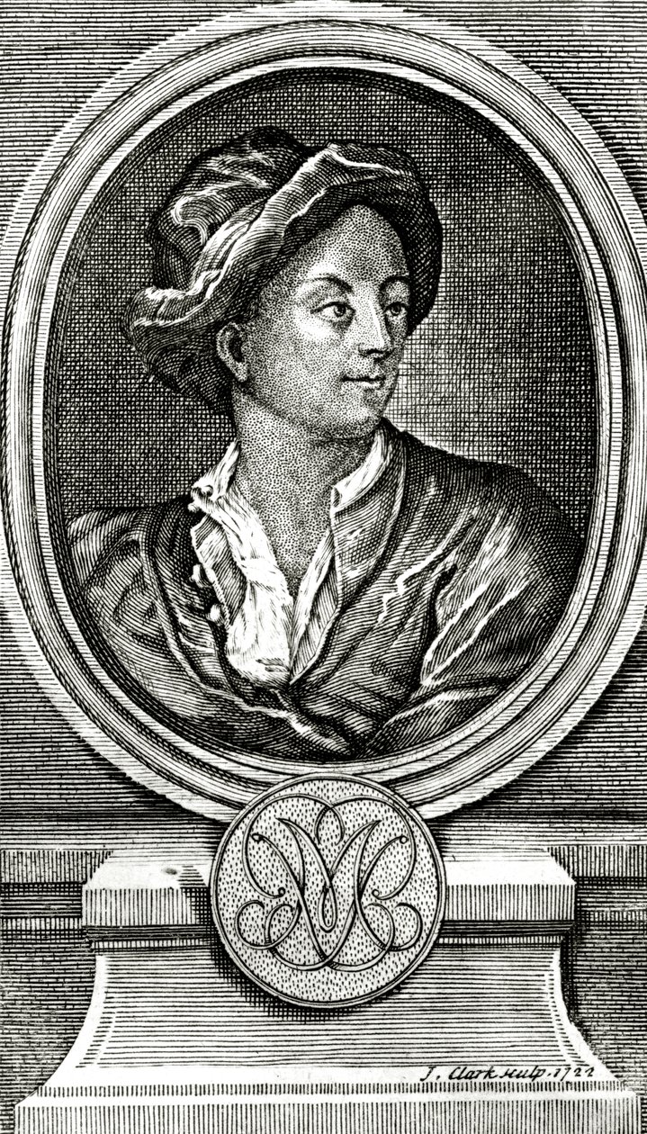 Matthew Prior, gravé par J. Clark, 1722 - John Francis Rigaud