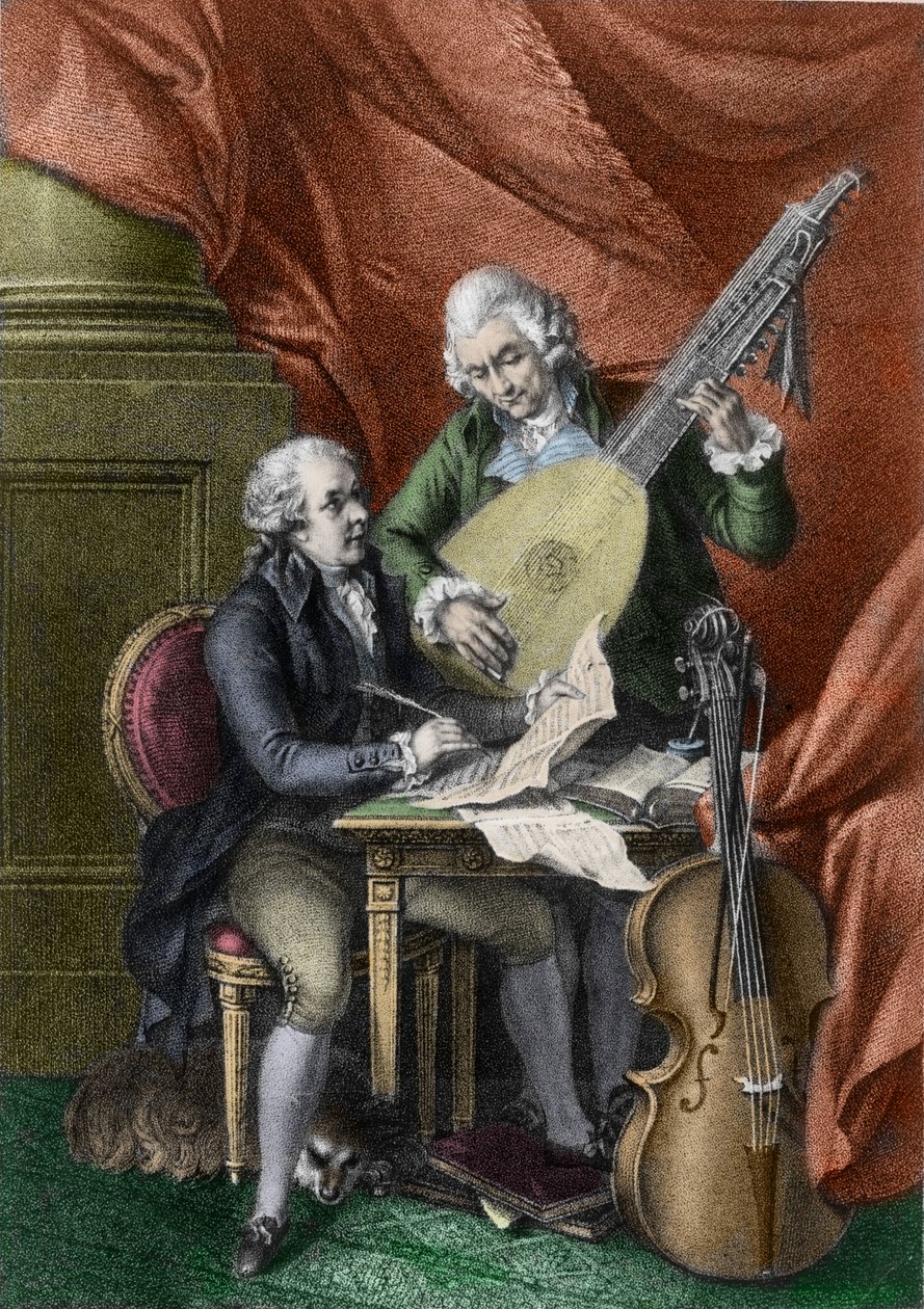Wolfgang Amadeus Mozart et Franz Joseph Haydn - John Francis Rigaud