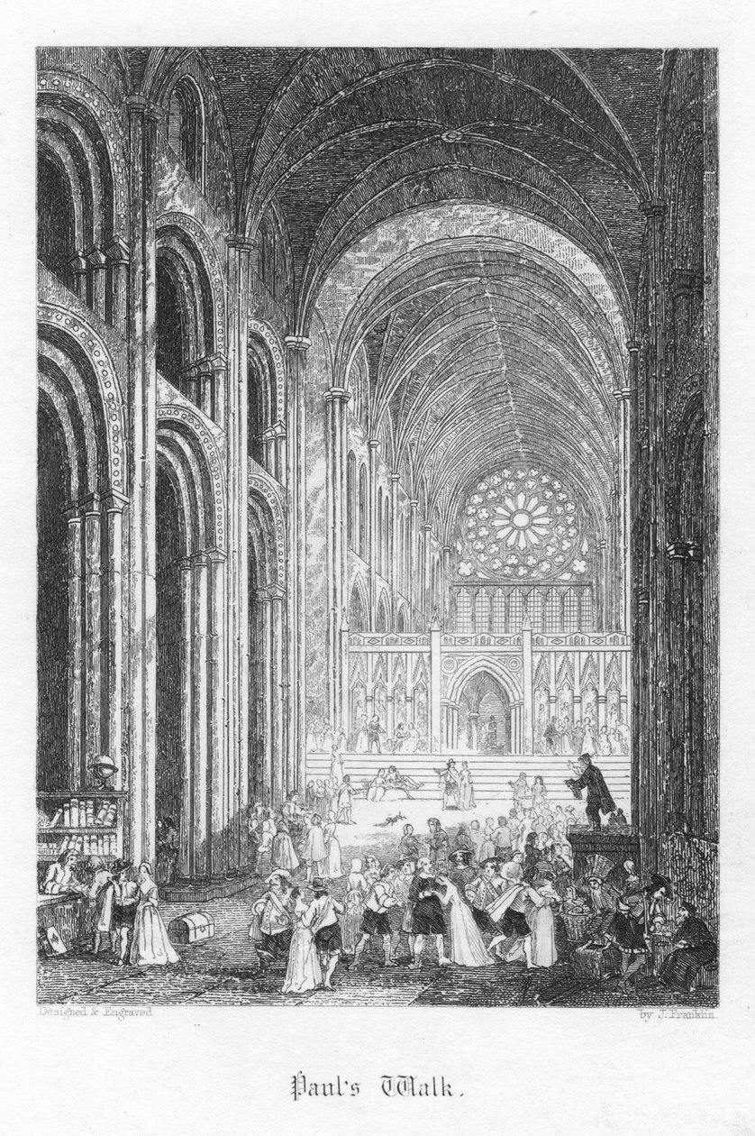 Scène de Old St Pauls par William Harrison Ainsworth, 1855 - John Franklin