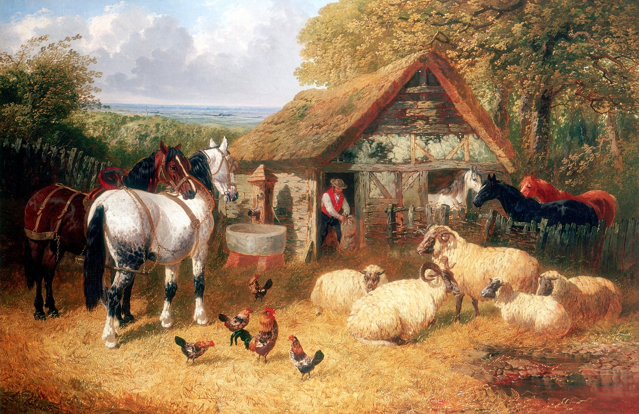Scène de cour de ferme, vers 1840-1900 - John Frederick Herring II
